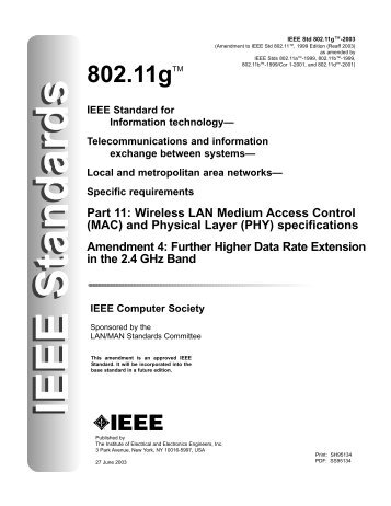 IEEE Std 802.11g-2003 - Stephan Robert