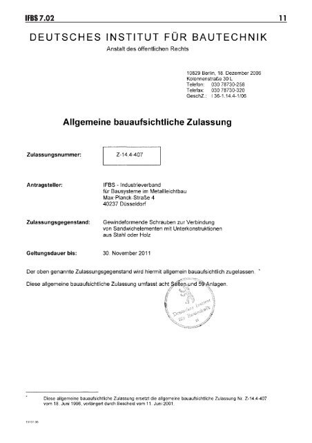 Reisser bauaufsichtliche Zulassung Z.14.4-407 - 1aSchrauben.de