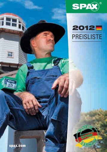 Der aktuelle SPAX Katalog 2012 - 1aSchrauben.de