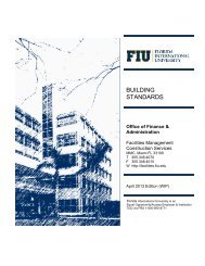 BUILDING STANDARDS - FIU Facilities Management - Florida ...