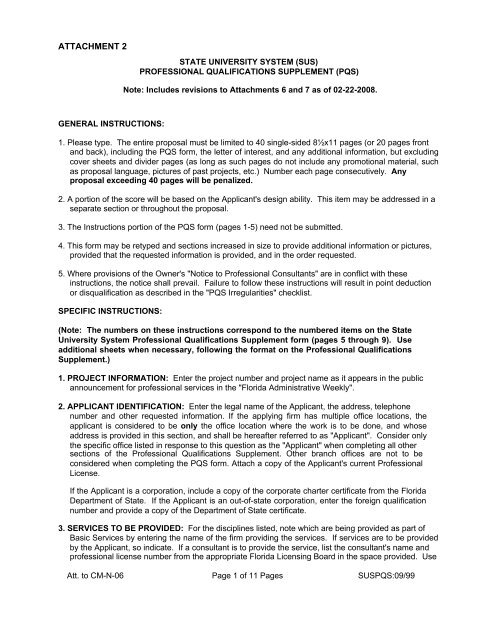 (PQS) Revised 2-22-08 - FIU Facilities Management