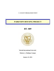 parkview housing project - FIU Facilities Management - Florida ...