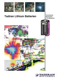 Technische Broschüre LTC-Batterien - Tadiran Batteries GmbH