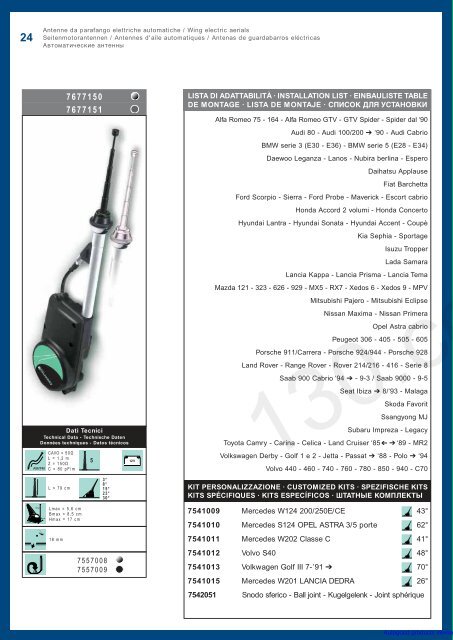 Auto-aerial Calearo ANT 7677800 - 130 ? ??