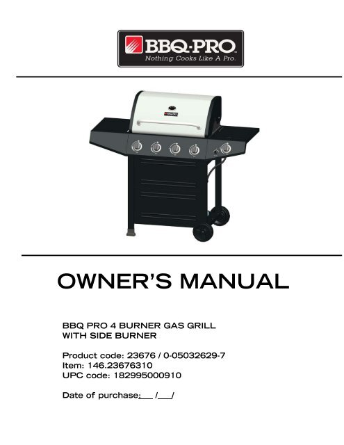 OWNER'S MANUAL - Sears