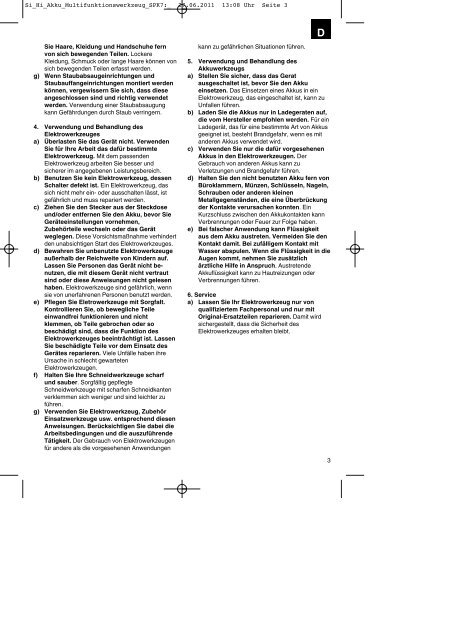 k Sicherheitshinweise Akku-Multifunktionswerkzeug t ... - Einhell