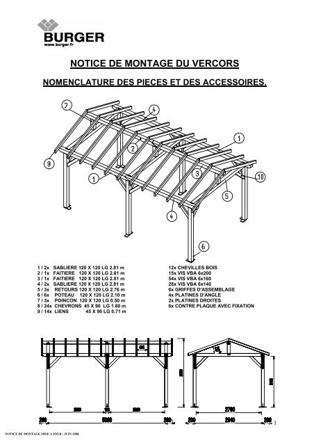 NOTICE DE MONTAGE DU VERCORS - Plantes et Jardins