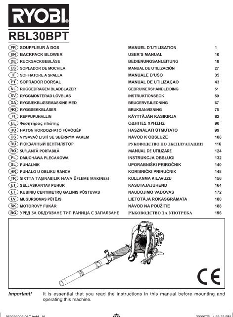 RBL30BPT V1.indd - Ryobi