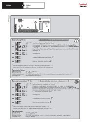 TV 2xx 24 V DORMA Beschaltung TV 2xx Terminal connections TV ...