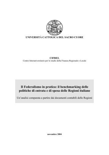 Volume III - Centri di Ricerca - Università Cattolica del Sacro Cuore