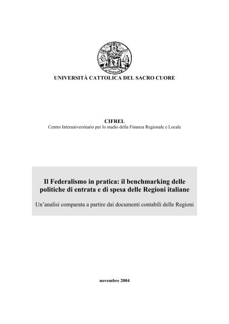 Volume III - Centri di Ricerca - Università Cattolica del Sacro Cuore