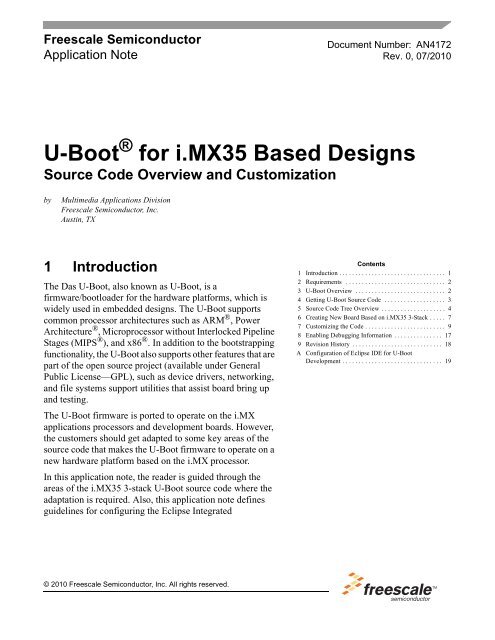 U-Boot for i.MX35 based Designs - Eetasia.com