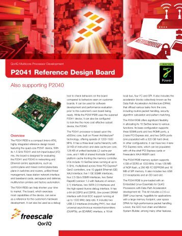 P2041 Reference Design Board - Freescale Semiconductor