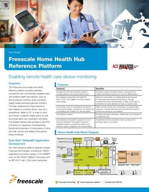 Freescale Home Health Hub Reference Platform Fact Sheet