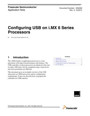 Configuring USB on i.MX 6 Series Processors - Freescale ...