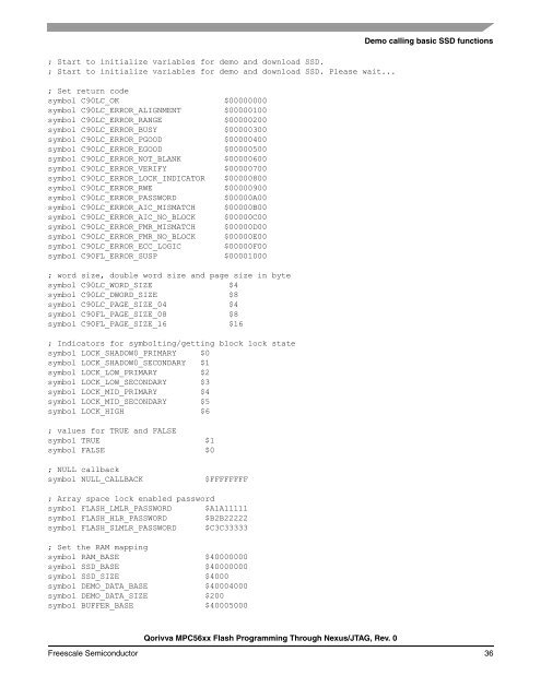 AN4365, Qorivva MPC56xx Flash Programming Through Nexus/JTAG