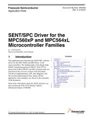 SENT/SPC Driver for the MPC560xP and MPC564xL Microcontroller ...