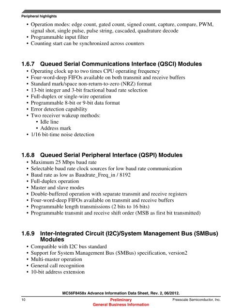 Data Sheet - Freescale Semiconductor