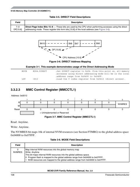 MC9S12VR-Family - Data Sheet - Freescale Semiconductor