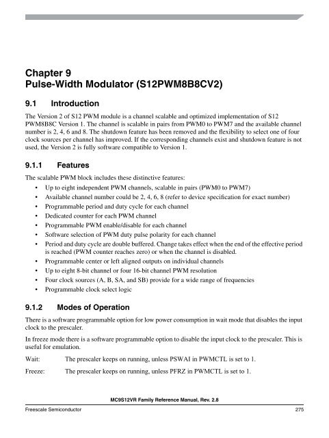 MC9S12VR-Family - Data Sheet - Freescale Semiconductor