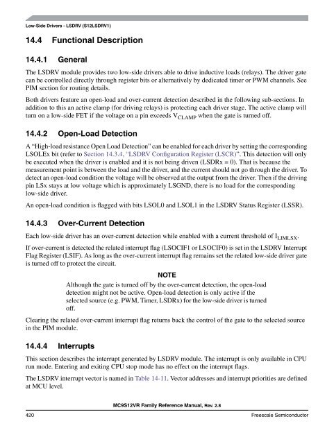 MC9S12VR-Family - Data Sheet - Freescale Semiconductor