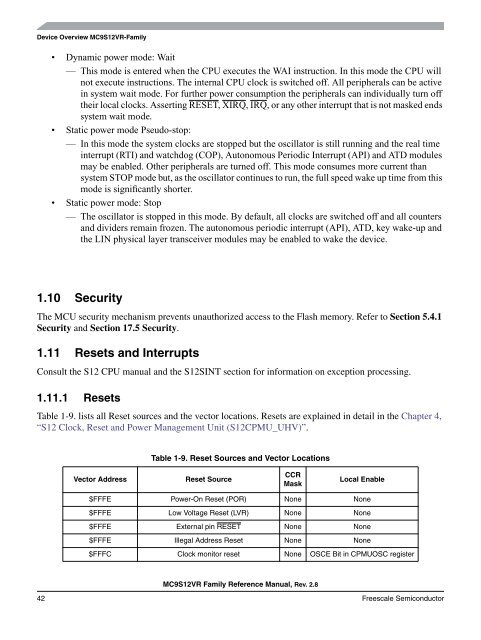 MC9S12VR-Family - Data Sheet - Freescale Semiconductor