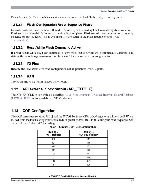 MC9S12VR-Family - Data Sheet - Freescale Semiconductor