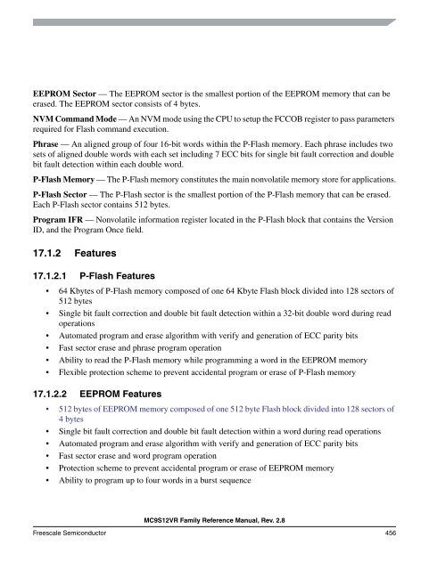 MC9S12VR-Family - Data Sheet - Freescale Semiconductor