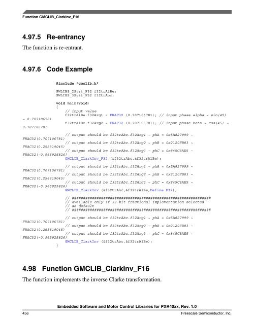 Embedded Software and Motor Control Libraries for PXR40xx