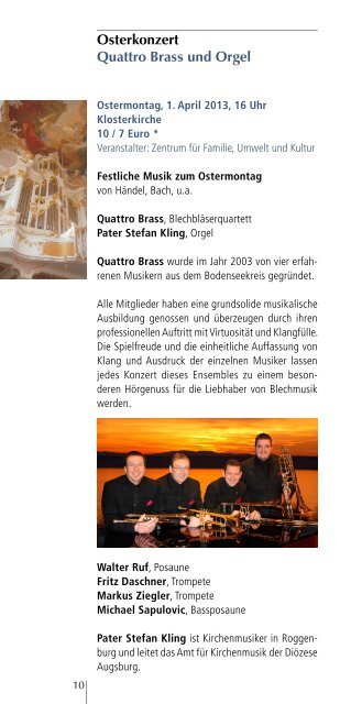 Programmheft zum Roggenburger Sommer 2013 - Kloster ...