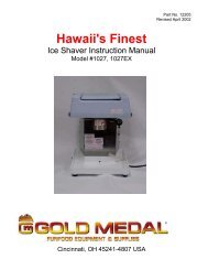 Hawaii's Finest - Concession Parts