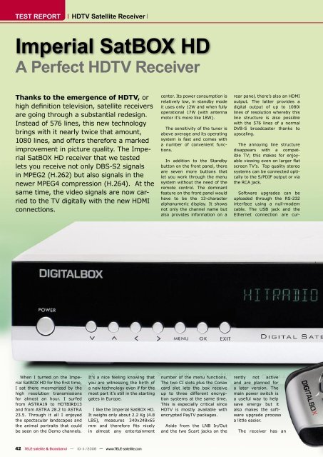 SatcoDX - TELE-satellite International Magazine