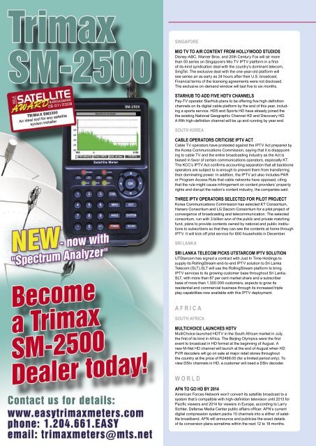 SatcoDX - TELE-satellite International Magazine