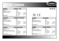 dati tecnici XB803G 18-04-02