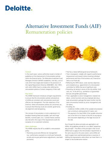 Remuneration policies - Deloitte & Touche