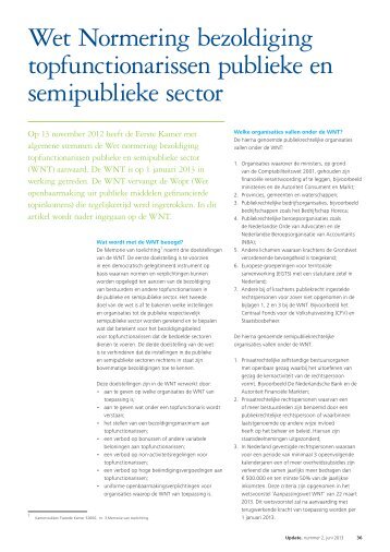 Wet Normering bezoldiging topfunctionarissen ... - Deloitte - Deloitte