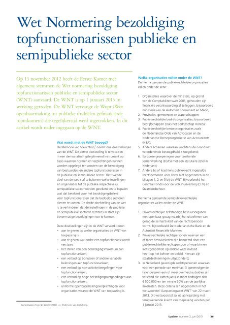 Wet Normering bezoldiging topfunctionarissen ... - Deloitte - Deloitte