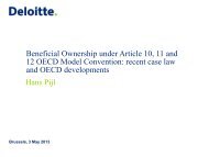 Beneficial Ownership under Article 10, 11 and 12 ... - Deloitte - Deloitte