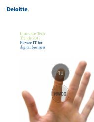 Insurance Tech Trends 2012 Elevate IT for digital business - Deloitte