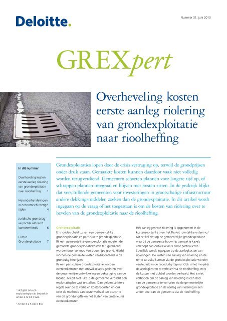 GREXpert nummer 31 - editie juni 2013 - Deloitte - Deloitte