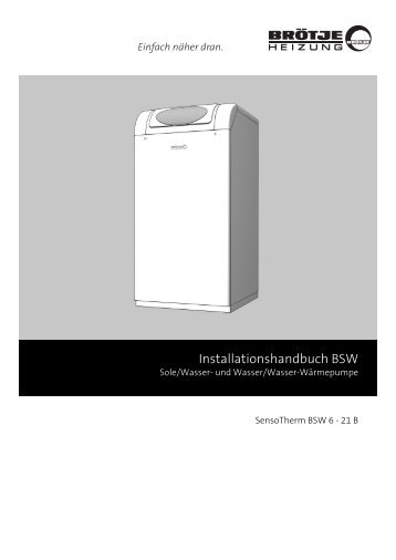 Installationshandbuch BSW - Brötje