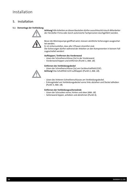 Installationshandbuch BSW - Brötje