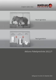 Aktions-Paketpreisliste 2012/7 - Brötje
