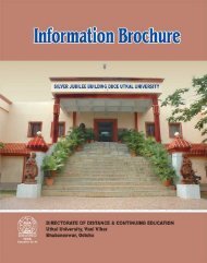 Information brochure - DDCE, Utkal University, Bhubaneswar