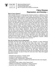 Fabry Disease and Psychological Issues - Emory University ...