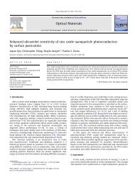 Enhanced ultraviolet sensitivity of zinc oxide nanoparticle ...