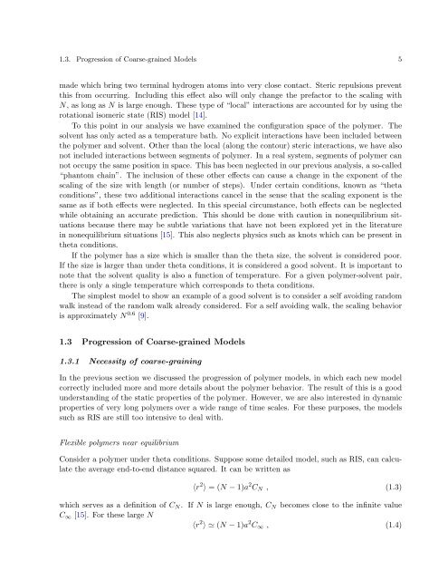Systematic development of coarse-grained polymer models Patrick ...