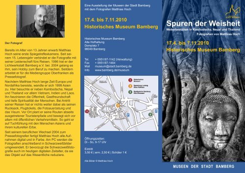 Flyer zur Ausstellung - Museen der Stadt Bamberg