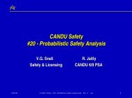 CANDU Safety #20 - Probabilistic Safety Analysis - Canteach
