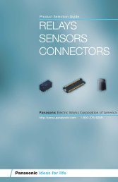 relays sensors connectors - Panasonic Electric Works Corporation of ...